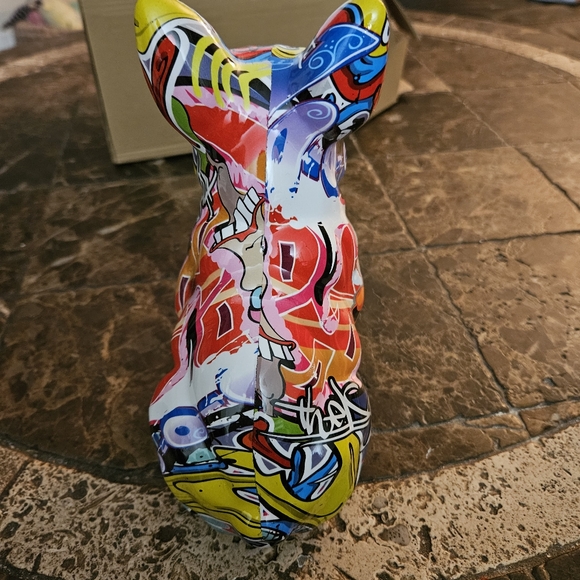Ceramic Painted French Bulldog New in Box - Picture 4 of 7